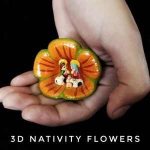 Miniature nativity flowers Christmas
